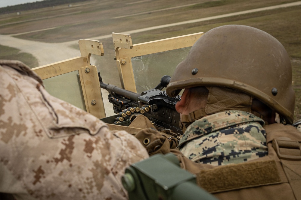 Marines with 2nd Maintenance Battalion Conduct Live-Fire Machine Gun Range