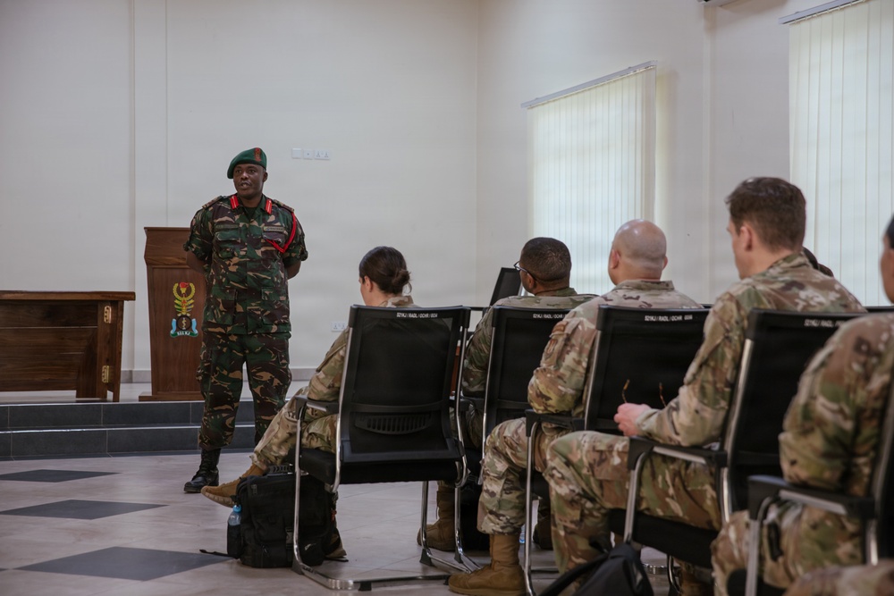 US medical professionals receive an orientation of Lugalo Military Hospital during Justified Accord 2026