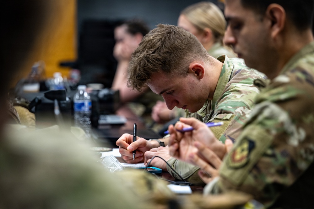 Airmen conduct expeditionary communication training during Scorpion Lens 2026