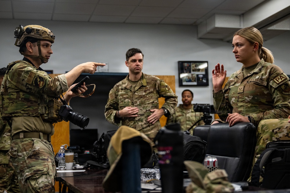 Airmen conduct expeditionary communication training during Scorpion Lens 2026