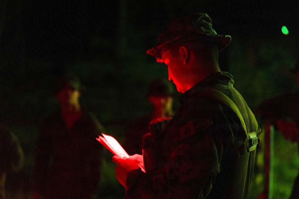 Task Force Ashland Marines Observe Terrain Model During Exercise Cobra Gold 26