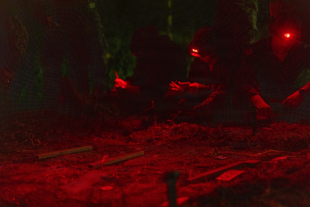 Task Force Ashland Marines Observe Terrain Model During Exercise Cobra Gold 26