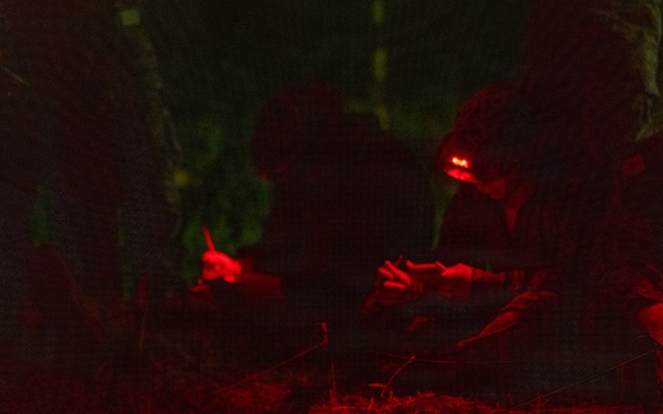 Task Force Ashland Marines Observe Terrain Model During Exercise Cobra Gold 26