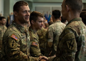 NCO of the Year Shakes Hands