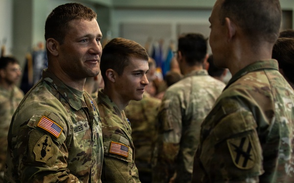 NCO of the Year Shakes Hands