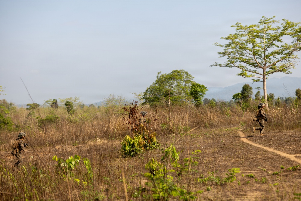 Task Force Ashland Marines Conduct Combined Arms Live Fire Exercise Rehearsal During Exercise Cobra Gold 26