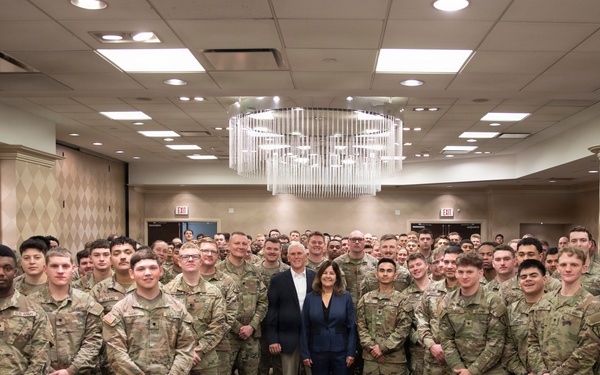 Former vice president Mike Pence visits JTF-DC Soldiers