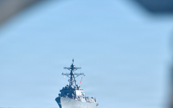 Pre-Commissioning Unit (PCU) Harvey C. Barnum Jr. (DDG 124) Arrives in Boston