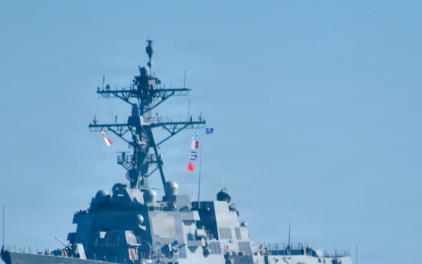 Pre-Commissioning Unit (PCU) Harvey C. Barnum Jr. (DDG 124) Arrives in Boston