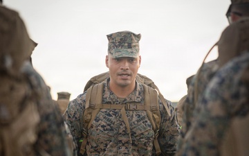 9th Comm Bn Marines conduct conditioning hike