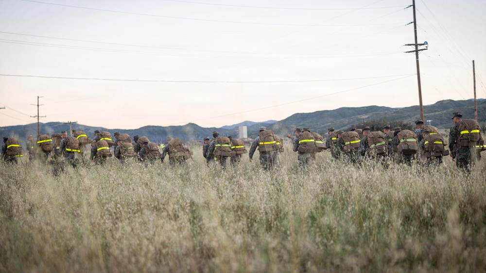 9th Comm Bn Marines conduct conditioning hike