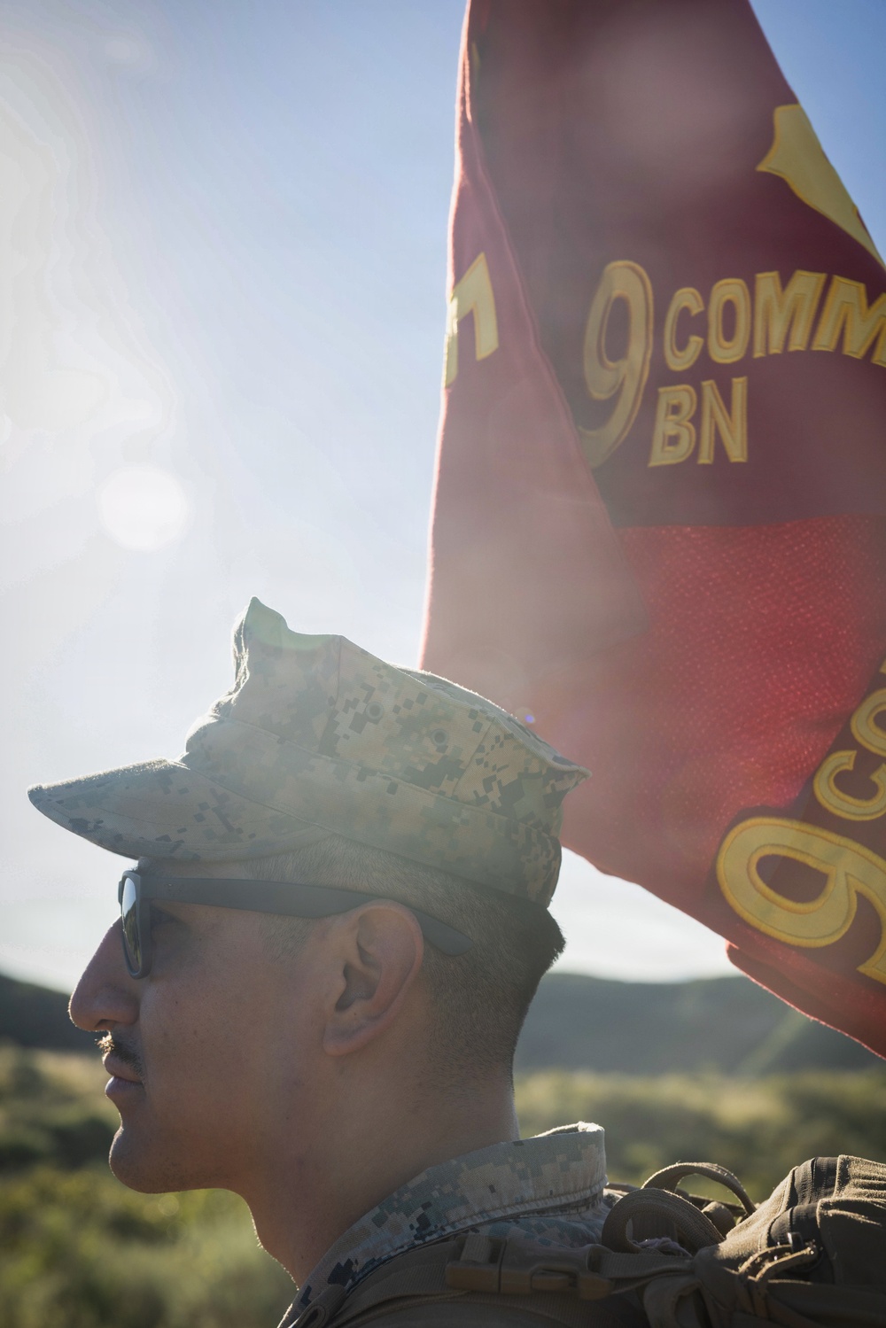 9th Comm Bn Marines conduct conditioning hike