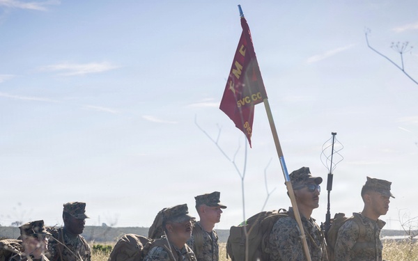9th Comm Bn Marines conduct conditioning hike