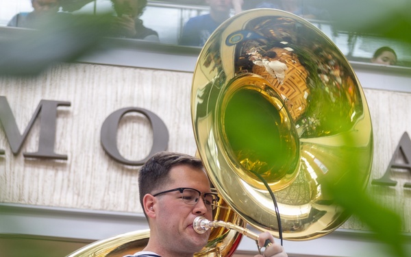 Pacific Fleet Band Sailors perform at Ala Moana Centerstage during Navy Week Hawai’i 2026