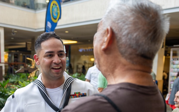 Pacific Fleet Band Sailors perform at Ala Moana Centerstage during Navy Week Hawai’i 2026