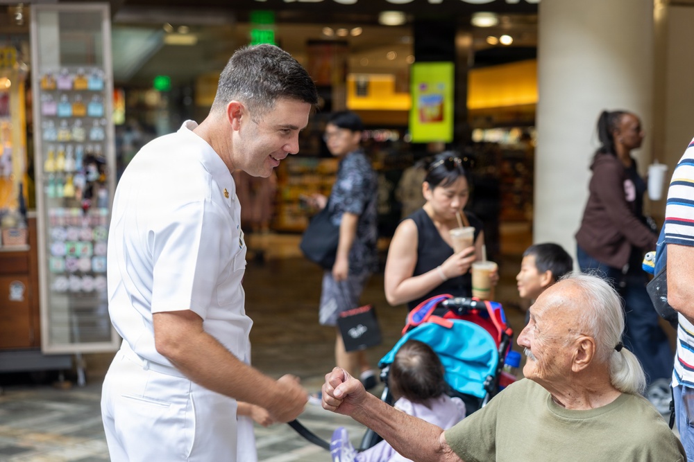 Pacific Fleet Band Sailors perform at Ala Moana Centerstage during Navy Week Hawai’i 2026