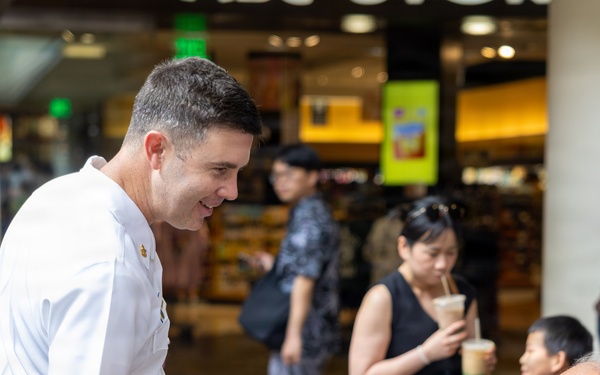 Pacific Fleet Band Sailors perform at Ala Moana Centerstage during Navy Week Hawai’i 2026