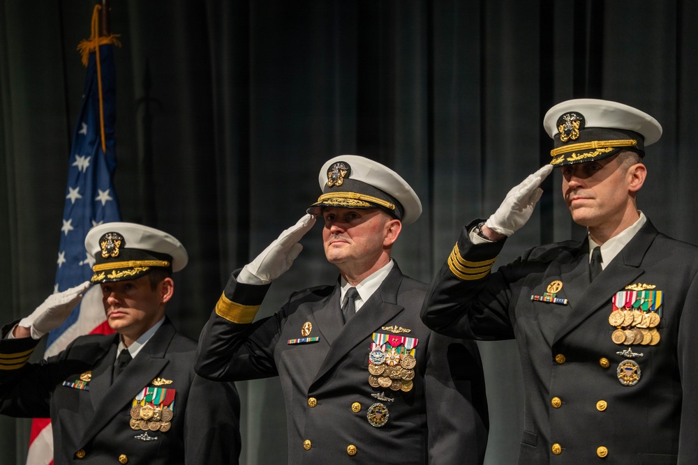 Cmdr. Matthew Fisher relieves Cmdr. George Watkins as commanding officer of USS Nevada (SSBN 733) Gold Crew