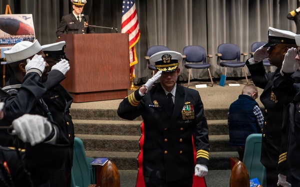 Cmdr. Matthew Fisher relieves Cmdr. George Watkins as commanding officer of USS Nevada (SSBN 733) Gold Crew