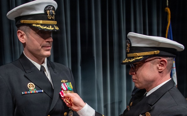 Cmdr. Matthew Fisher relieves Cmdr. George Watkins as commanding officer of USS Nevada (SSBN 733) Gold Crew
