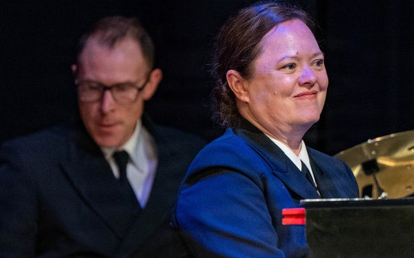 The US Navy Band Sea Chanters perform at the Fredonia Opera House