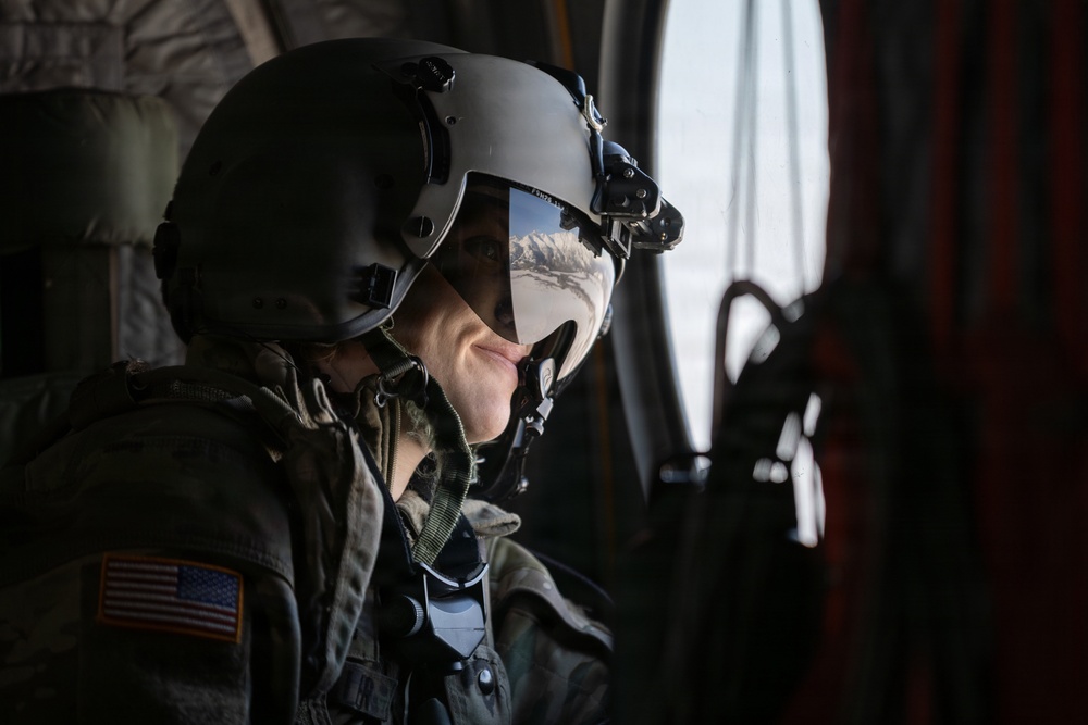 AKARNG Chinook aviators fly over Knik Glacier