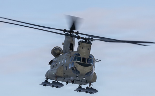 AKARNG Chinook aviators fly over Knik Glacier