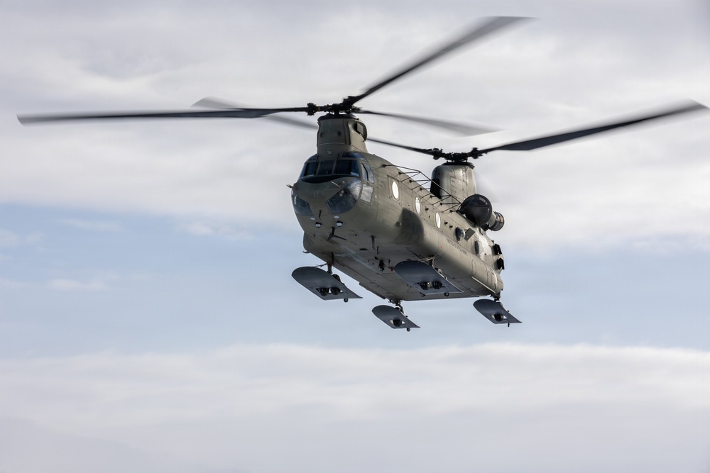 AKARNG Chinook aviators fly over Knik Glacier