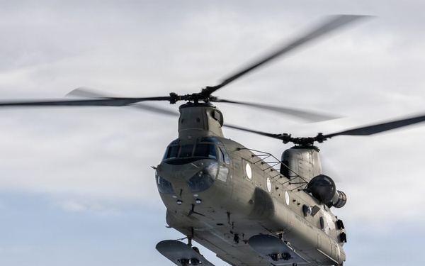 AKARNG Chinook aviators fly over Knik Glacier