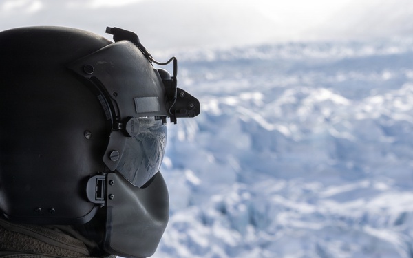 AKARNG Chinook aviators fly over Knik Glacier