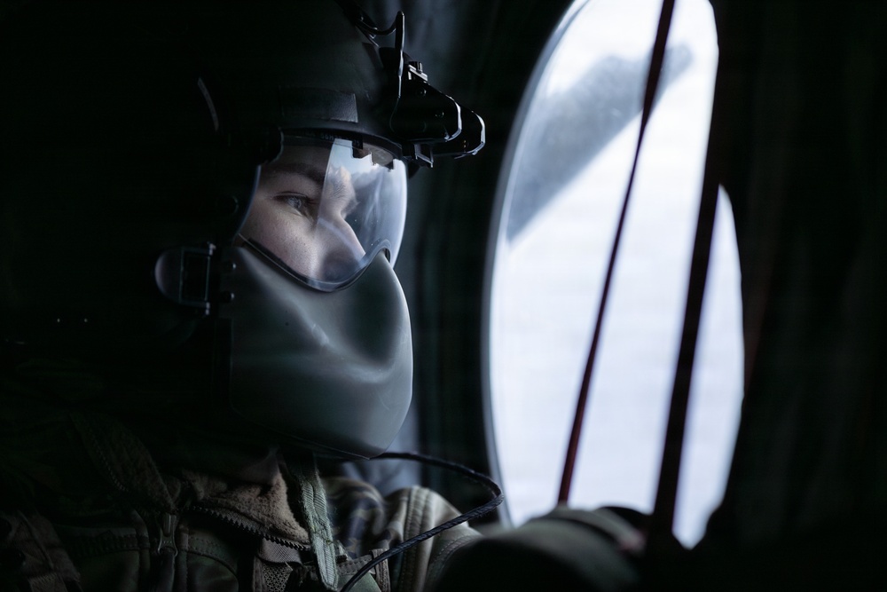 AKARNG Chinook aviators fly over Knik Glacier