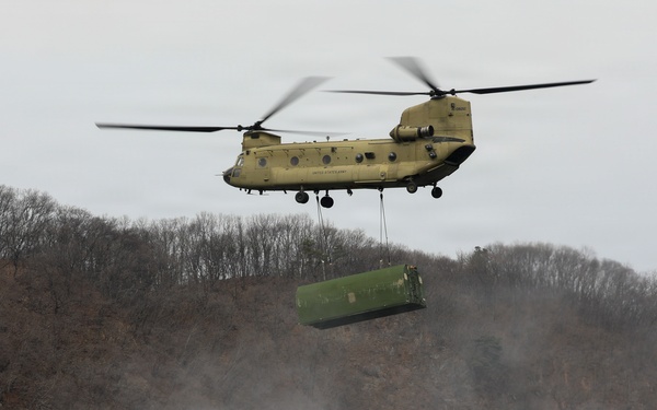 CH-47 Chinook sling loads M30 Bridge Erecting Boat