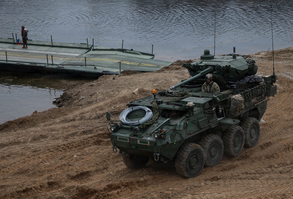 Stryker crossing wet gap at freedom shield 26