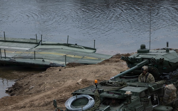 Stryker crossing wet gap at freedom shield 26