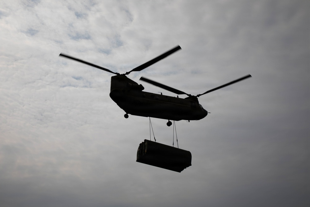 Chinook Sling Load wet gap crossing