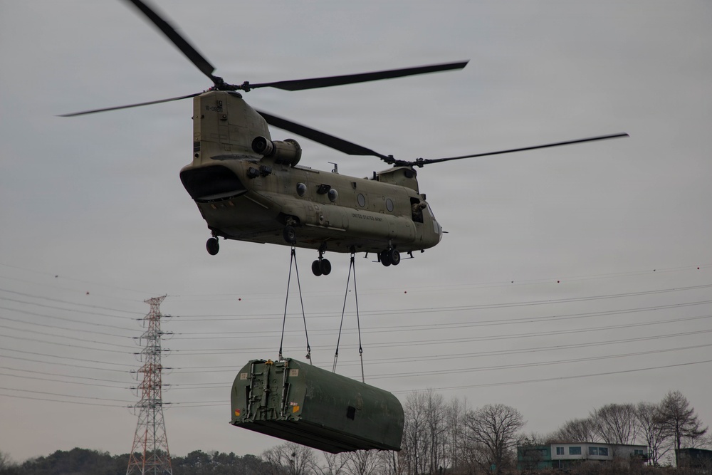 Chinook Sling Load during Freedom Shield 26