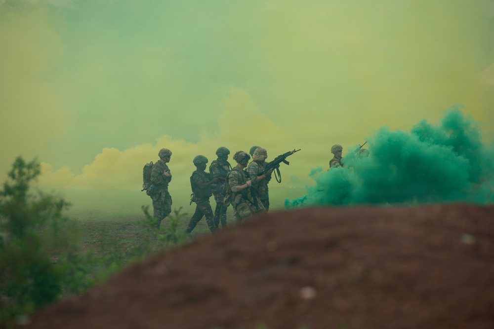 US, Tanzania soldiers conduct FTX demonstration during JA26 closing ceremony