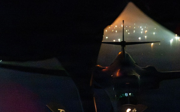 B-1 Lancer Aerial Refuels During Operation Epic Fury