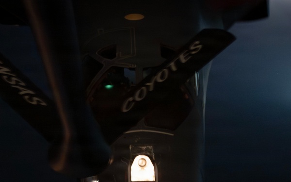 B-1 Lancer Aerial Refuels During Operation Epic Fury
