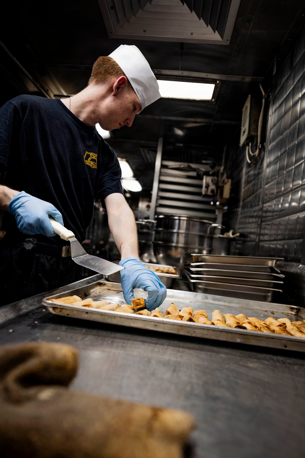 USS Iwo Jima Culinary Specialist Prepare Food