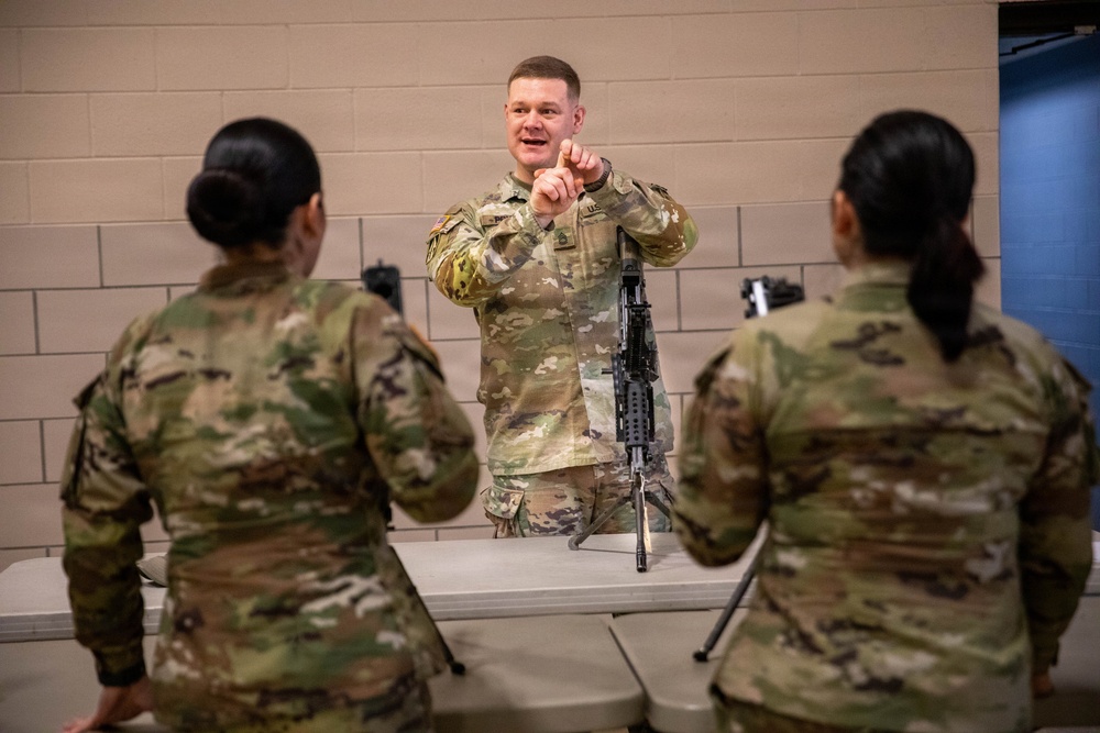38th Infantry Division conducts weapons PMI at the armory.