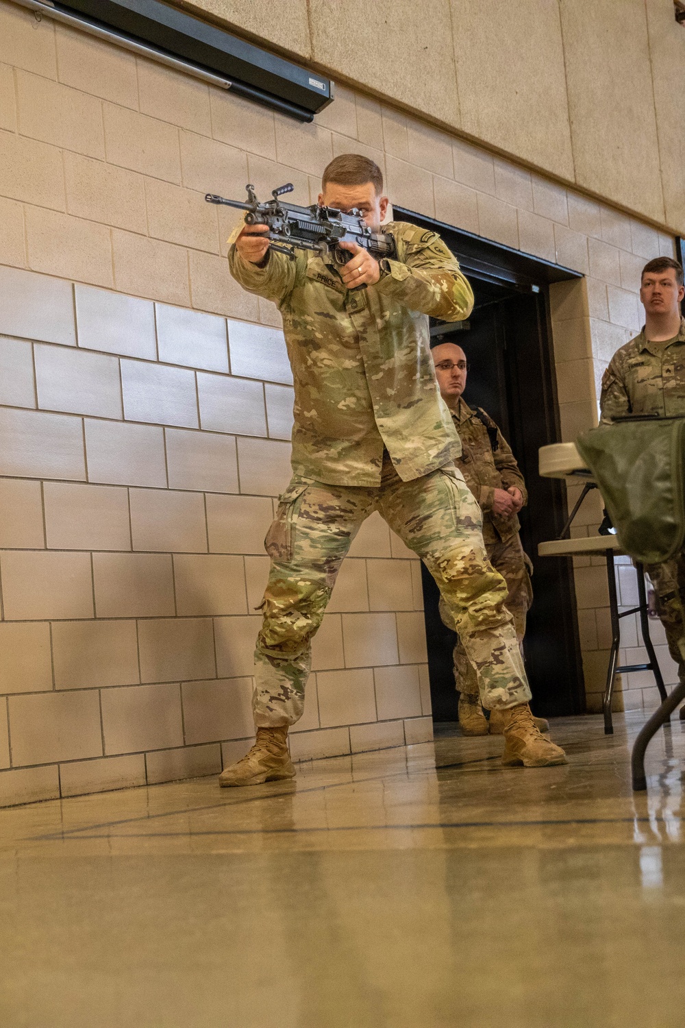 38th Infantry Division conducts weapons PMI at the armory.