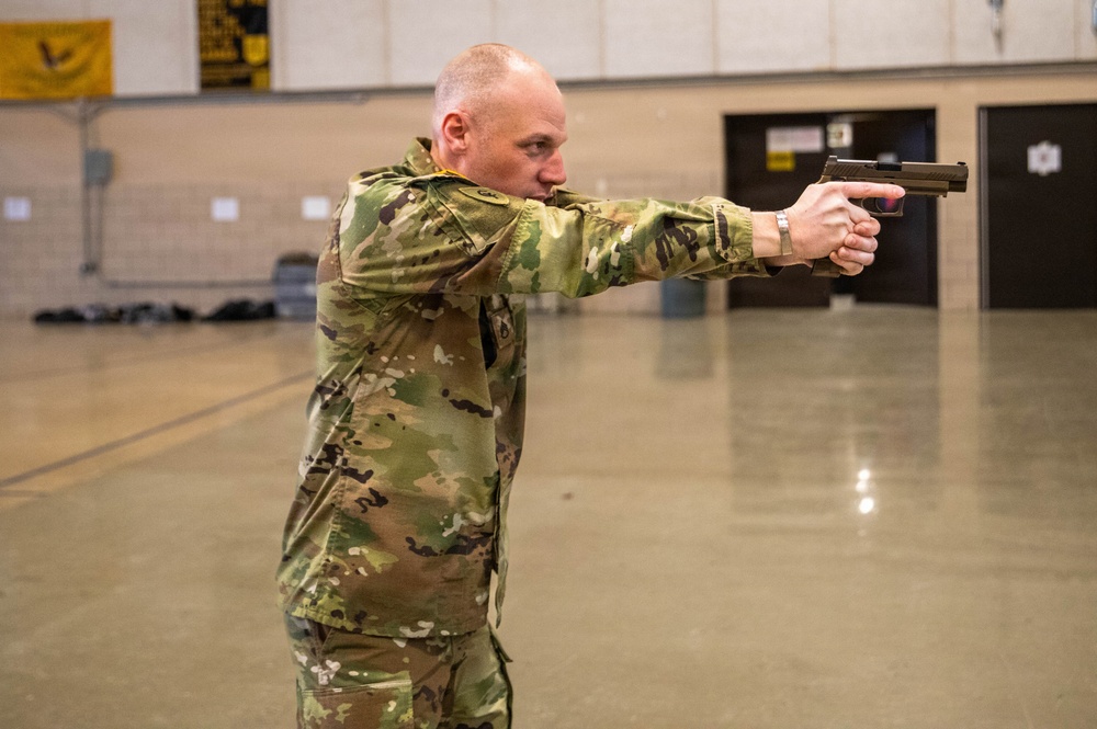 38th Infantry Division conducts weapons PMI at the armory.