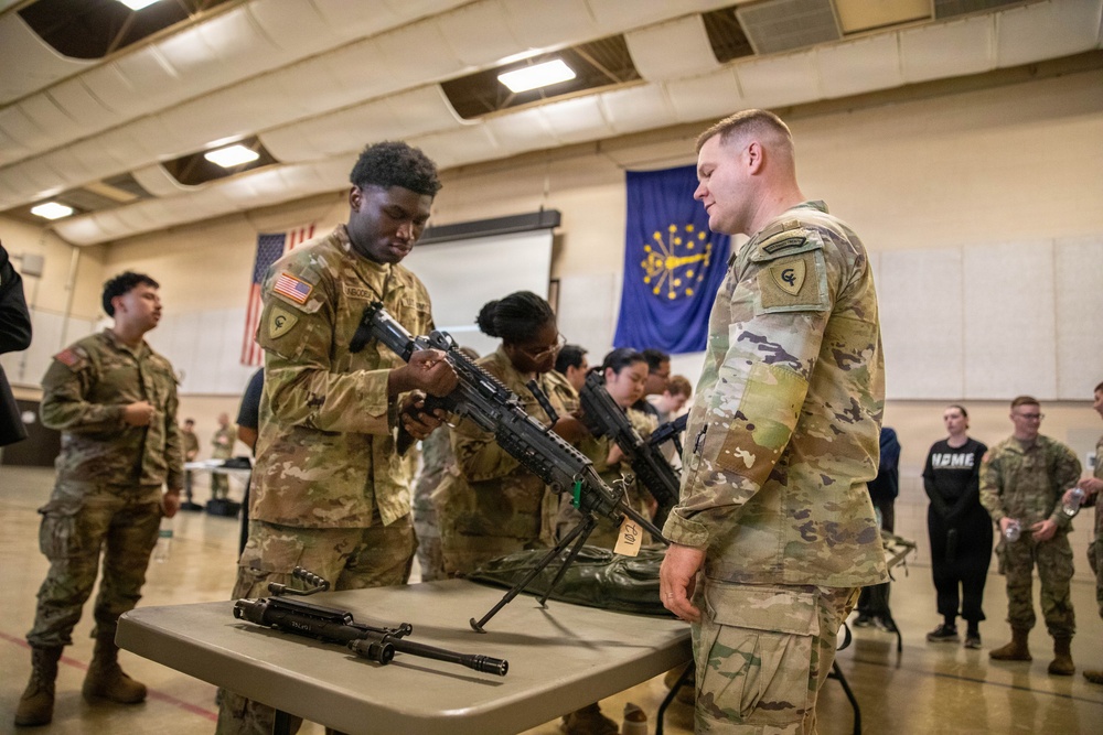 38th Infantry Division conducts weapons PMI at the armory.