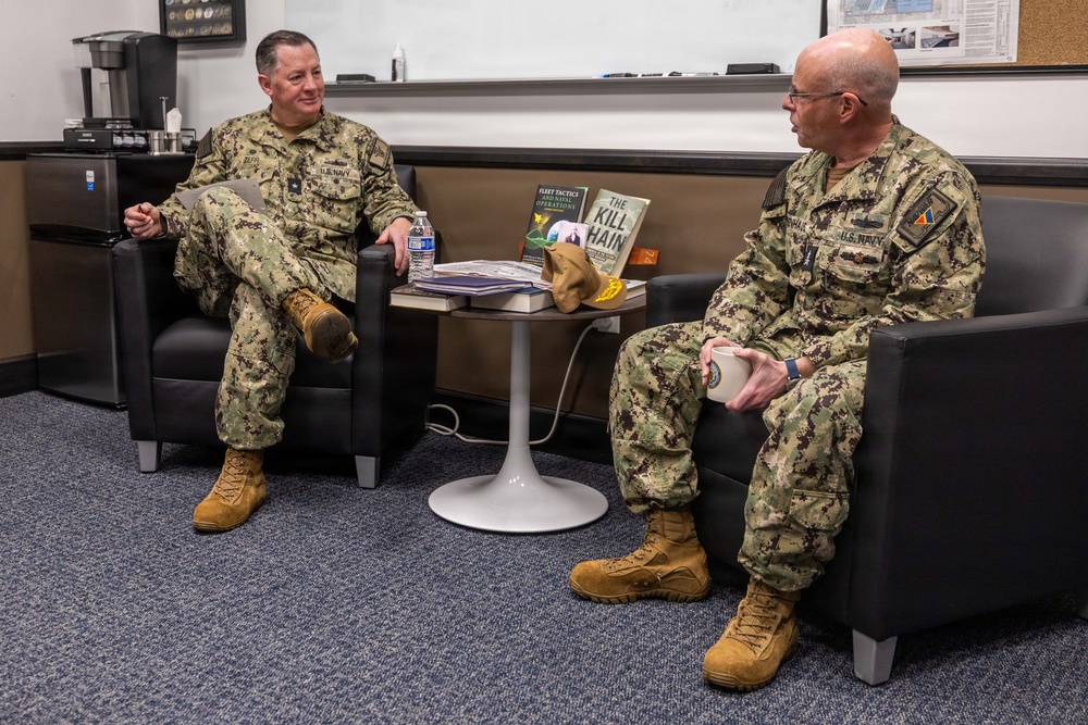 Rear Adm. Zerr hosts Rear Adm. Rothenhaus at SMWDC