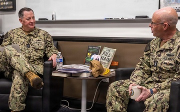 Rear Adm. Zerr hosts Rear Adm. Rothenhaus at SMWDC
