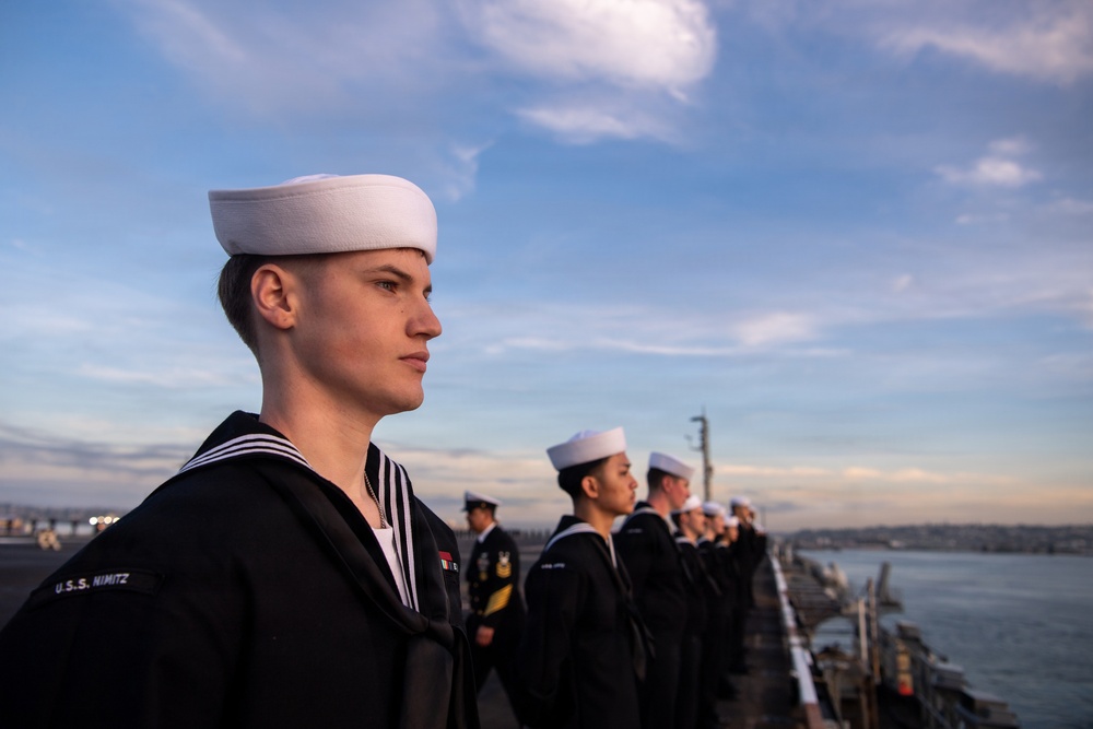 Nimitz Departs San Diego