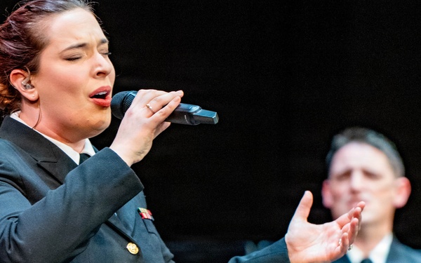 The US Navy Band Sea Chanters perform at Honesdale Highschool