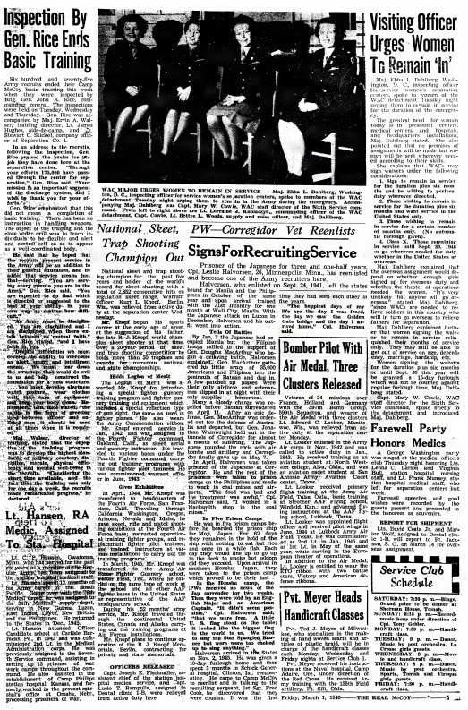 This Month in Fort McCoy History  — March