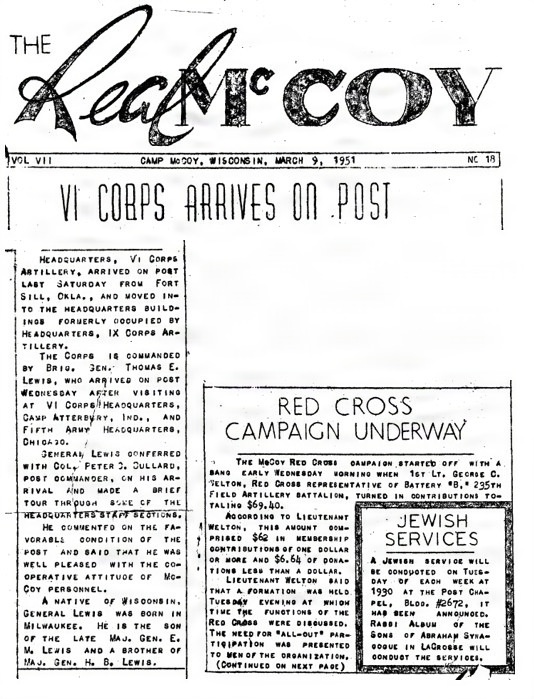 This Month in Fort McCoy History  — March